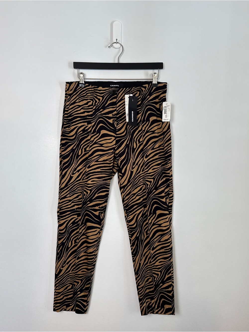 NWT - CAMBIO (BLU'S BOUTIQUE) Ros Zebra print pant in Cinnamon and Black. SZ 10 - Picture 5 of 8